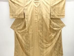 未使用品　縞に花模様織り出し本場大島紬着物(7マルキ)